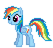 Rainbow Dash Pixel Art Ponyfm Brony